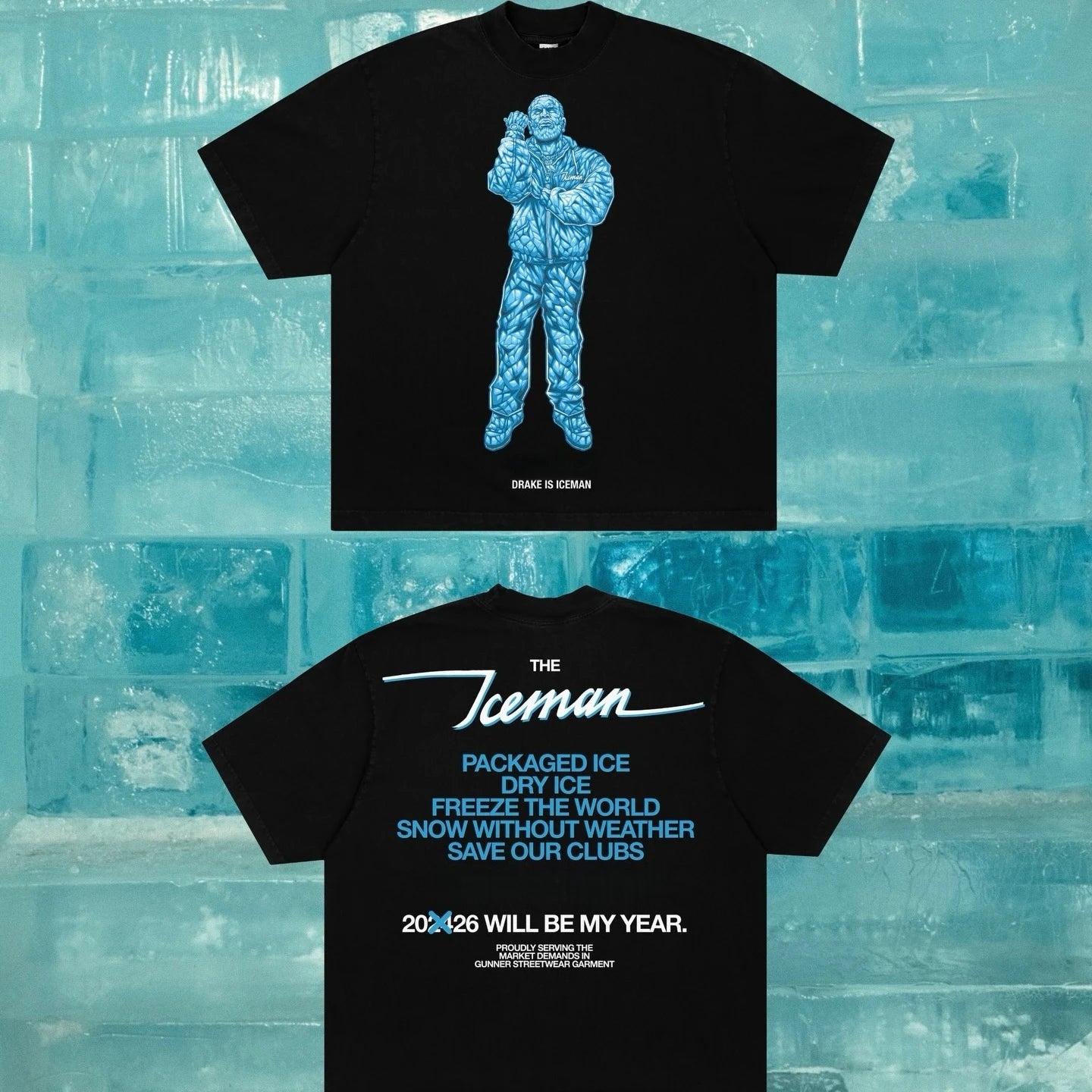 Iceman Figure T-Shirt (Double Sided)